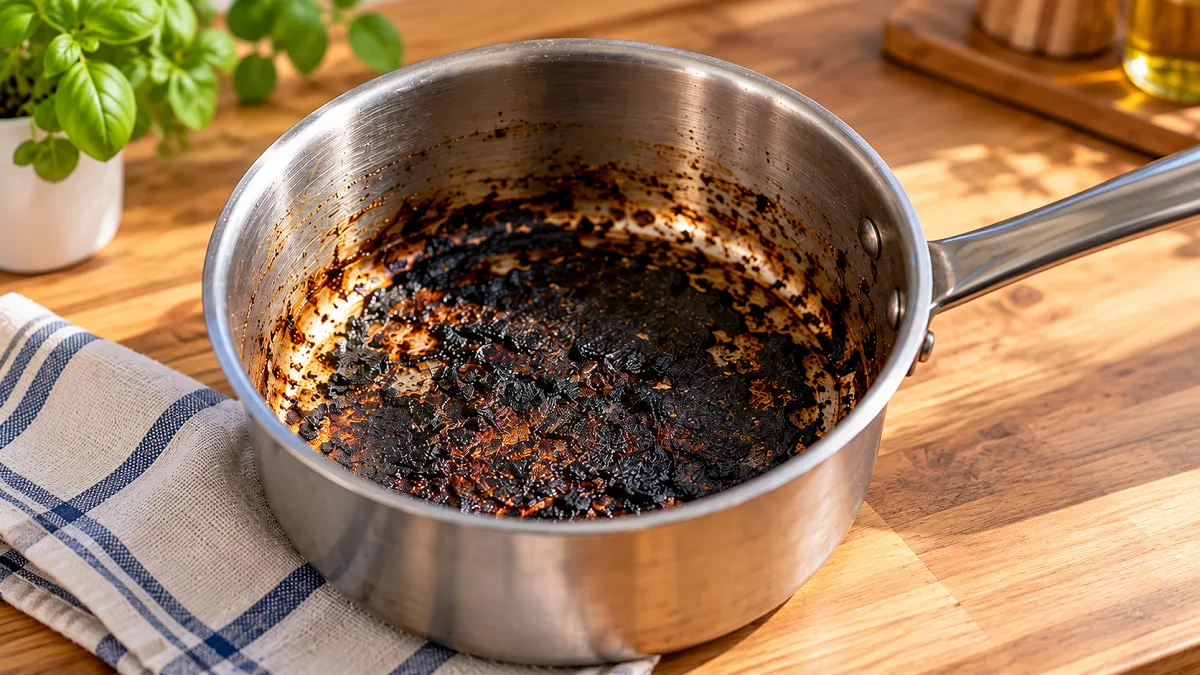 récupérer une casserole brûlée sans abîmer le revêtement